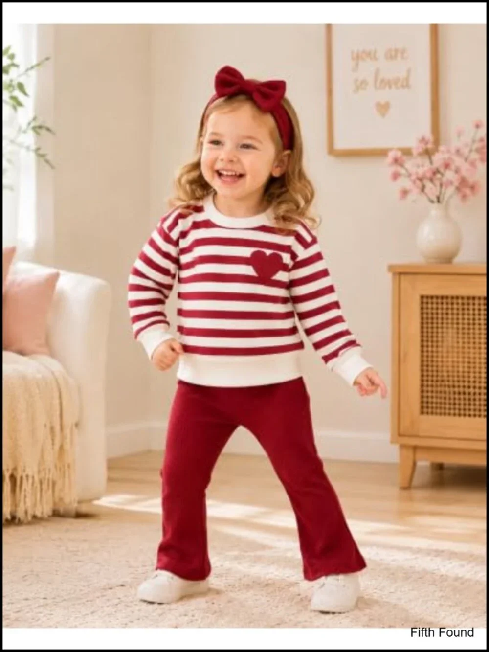 Baby Girl Toddler Fall Winter Outfits Daddys Girl Sweatshirt Pants Set with